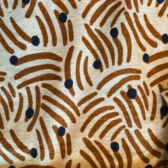 ROWM Men's Casual Button Down Shirt - Brown and White - Picture 4 of 4